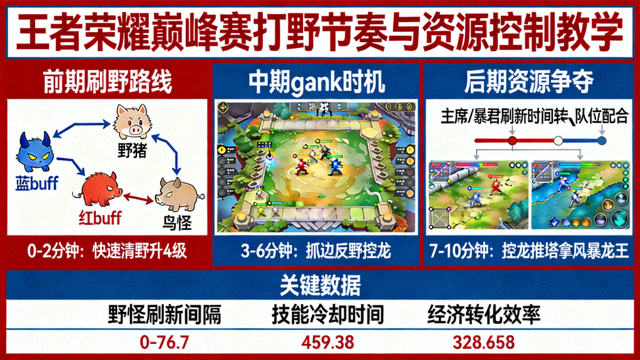 王者荣耀巅峰赛打野节奏与资源控制教学配图