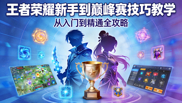 王者荣耀新手到巅峰赛技巧教学封面图